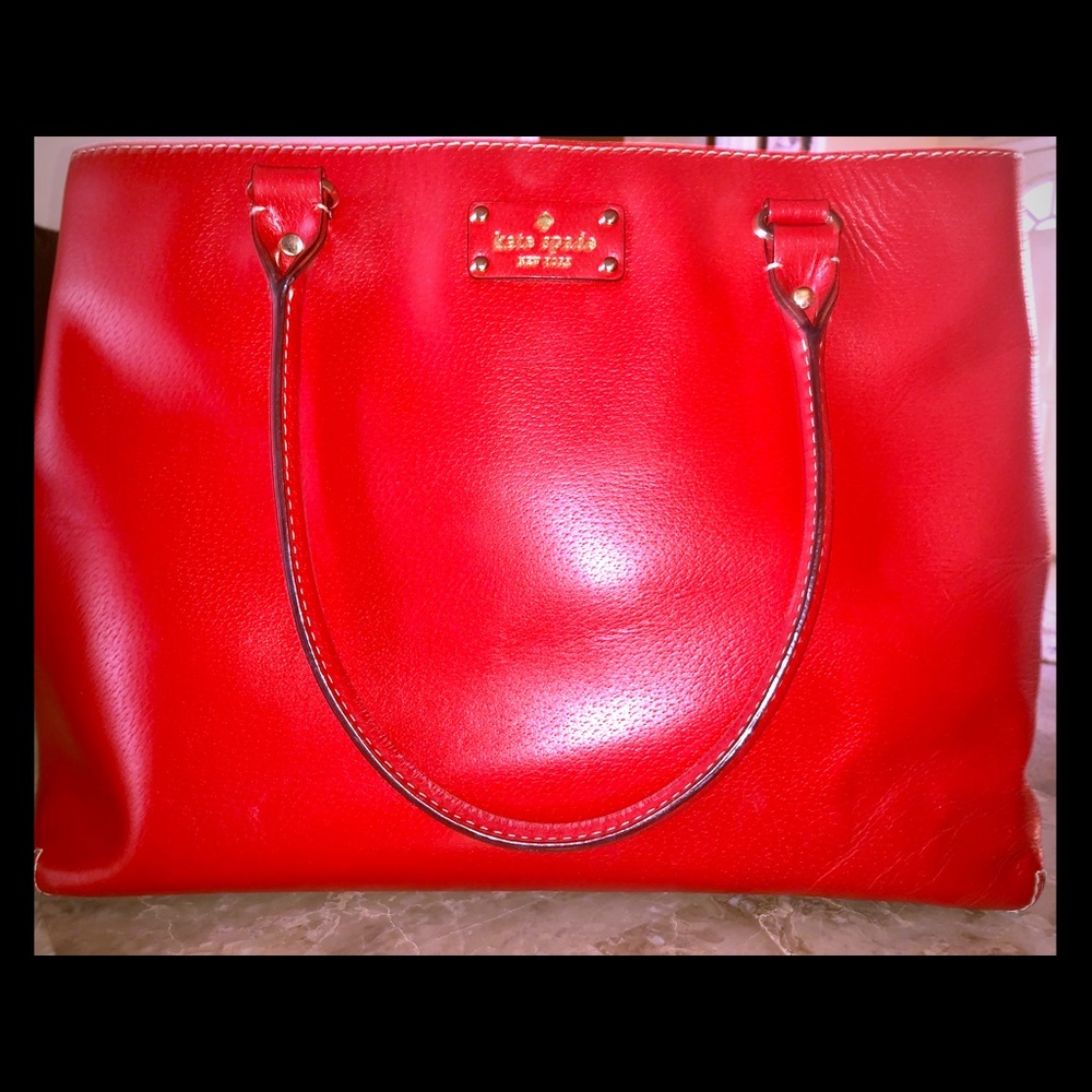 Kate Spade Leather Christmas Red Purse/ Handbag